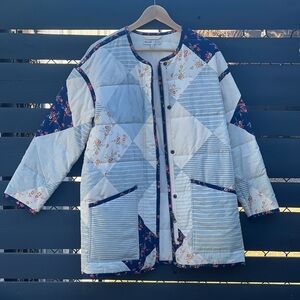 NWOT Madewell x The New Denim Project, Patchwork Cocoon Coat, M